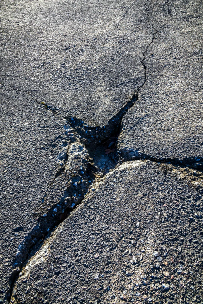 cracking in parking lot