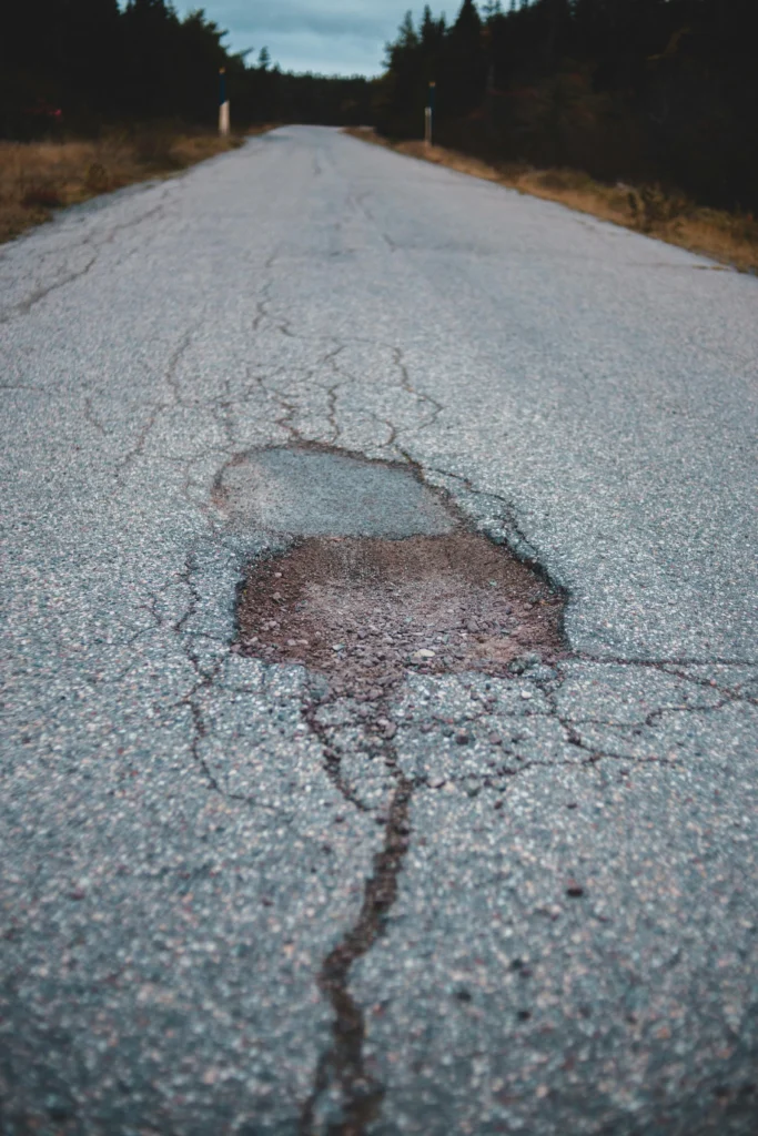 cracked asphalt