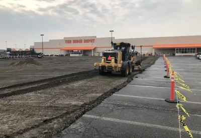 Freshly paved asphalt