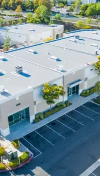 Aerial View of industrial building Aerial View of industrial building