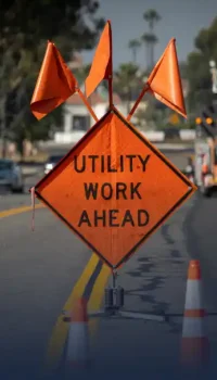 utility work ahead sign utility work ahead sign